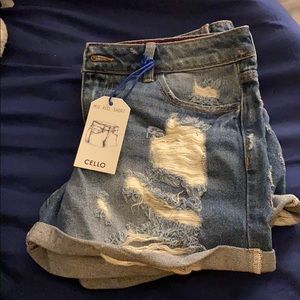 NWT Mid-Rise Distressed Jean Shorts